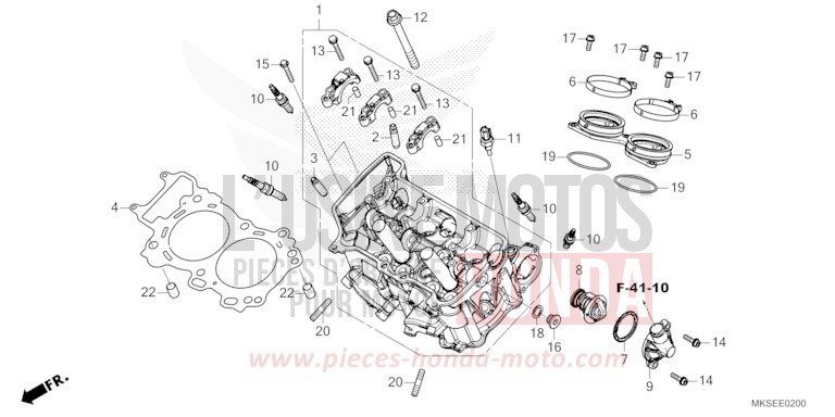 CULASSE de Africa Twin DCT DARKNESS BLACK METALLIC (NH463) de 2021